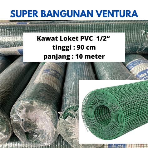 Jual Kawat Loket Pvc Hijau Cm X Meter Kawat Ram