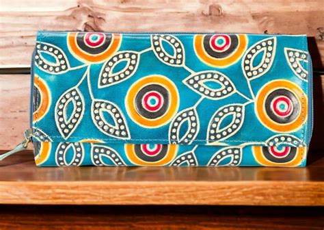 Aboriginal Australian Indigenous Artist Leather Wallet Purse Etsy