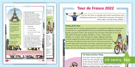 Uks2 Tour De France 2020 Differentiated Reading Comprehension Activity