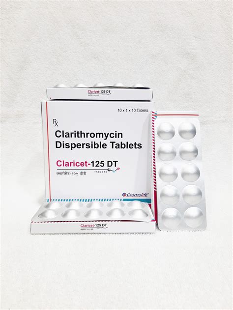 Claricet 125 Tab Clarithromycin 125mg Dispersible Tablet Orion Life