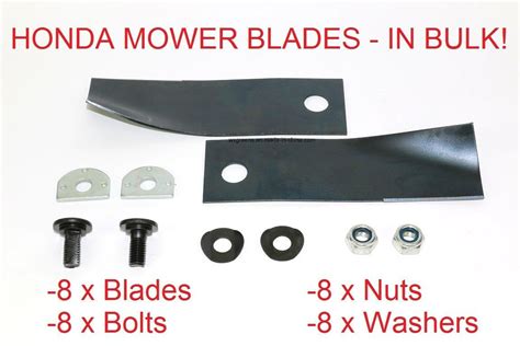 Lawn Mower Blades And Bolts Set For Honda 21 Buffalo Hru216 Hru217