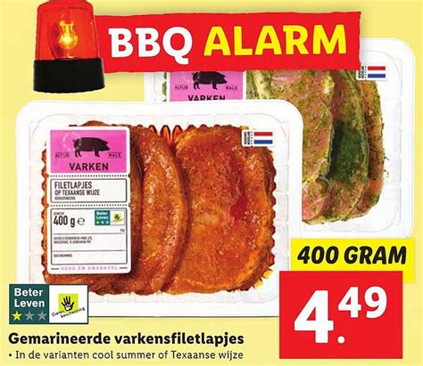 Gemarineerde Varkensfiletlapjes Aanbieding Bij Lidl Folders Nl