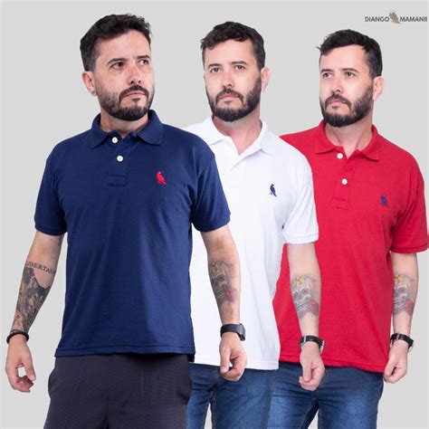 Kit Camisas Gola Polo Masculina Premium Lisa Blusas Camiseta Shopee