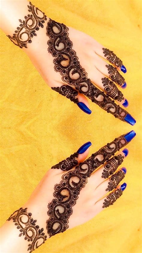 beautiful &stylish finger henna mehndi design for backhand#easy#simple# ...