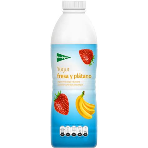 Comprar Yogur líquido con fresa y plátano sin gluten botella 1 l EL