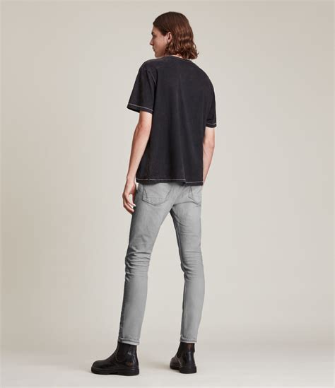 ALLSAINTS US Mens Cigarette Skinny Jeans Grey Grey