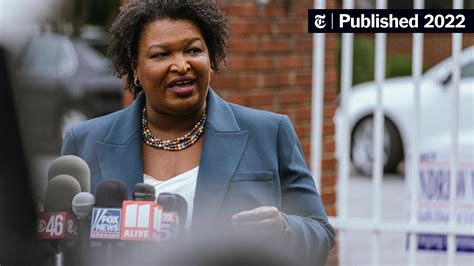 Stacey Abrams Fights Headwinds From Washington In Georgia Rematch The