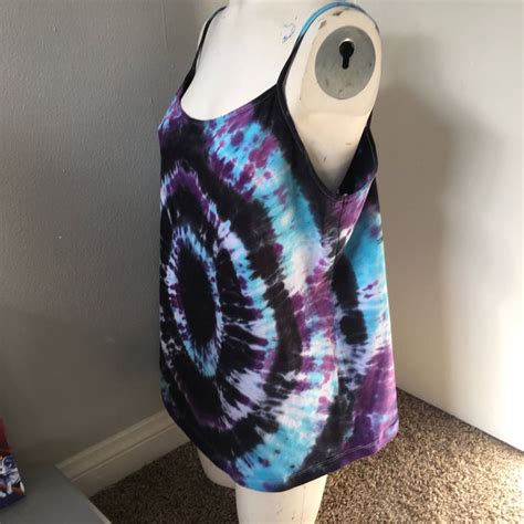 3xl Womens Tie Dye Tank Top Blue And Purple Etsy Tie Dye Tie Dye