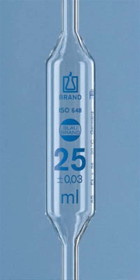 Brand Blaubrand Class As Ar Glass Volumetric Bulb Pipet With Usp