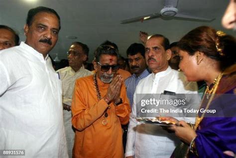 Bal Thackeray Shiv Sena Chief With Manohar Joshi Addressing The