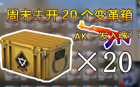 【csgo开箱】只开20发变革武器箱能出什么？ak一发入魂？？？ Csgo小埋 Csgo小埋 哔哩哔哩视频