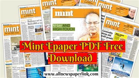 Mint Epaper PDF Free Download | Download Today Mint Newspaper Pdf Sep ...