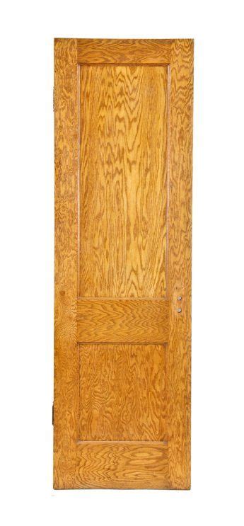 Original C 1913 18 American Craftsman Interior Residential Golden Oak Two Panel Passage Door