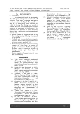 Bearing Capacity Of Footing On Reinforced Flyash Slope PDF Free