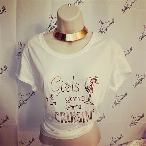 Girls Gone Cruisin Rhinestone Shirt Cruise T Shirt Bling Cruise Shirt