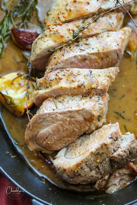 Pork Tenderloin With Lemon Herb Pan Sauce Claudias Table