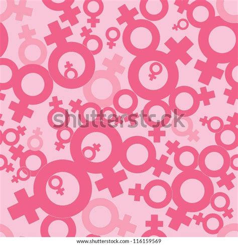 Female Symbols Seamless Pattern Venus Signs Stock Vector Royalty Free