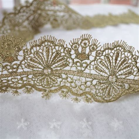 Gold Lace Trim Etsy