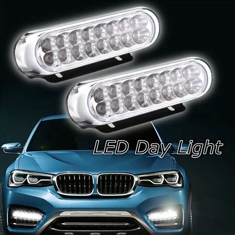 Best 2pcs Set SMD Led Auto Car DRL LED Daytime Running Light Fog