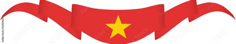 Vietnam flag ribbon ornament for independence day Stock Illustration ...