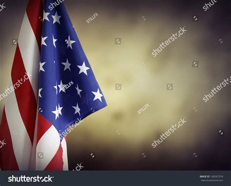 Powerpoint Template Patriotic American Flag In Front Ilnmnokip