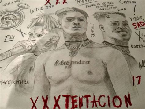 Xxxtentacion pencil drawing A3 | Etsy