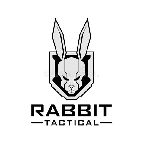 Rabbit Logo. Rabbit Tactical Logo Design Stock Vector - Illustration of ...