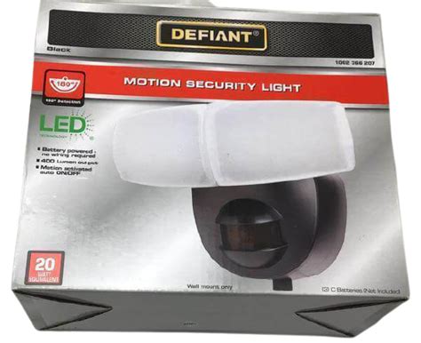 Defiant 180 Degree Black Motion Activated Outdoor Integrated Led Twin