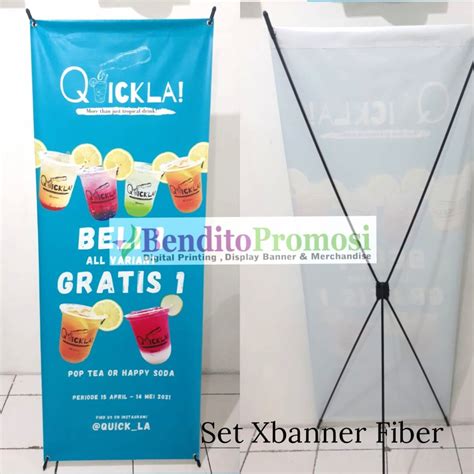 Jual X Banner Stand Banner 60x160cm Dengan Cetak Rangka Xbanner Plus