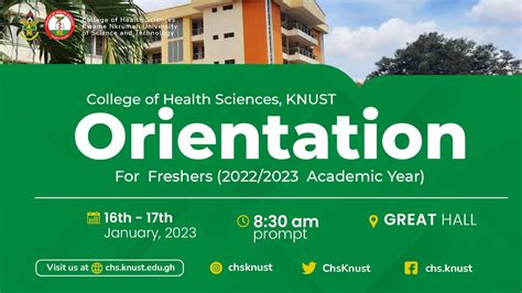 College Of Health Sciences Knust Orientation For Freshers