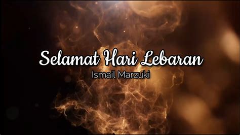 Selamat Hari Lebaran Ismail Marzuki Cover Youtube