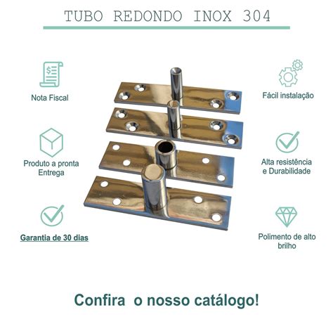 Kit Dobradi As Pivotantes Cromado Cor Kg Material Inox