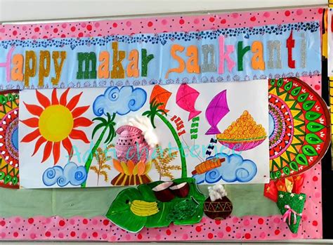 Makar Sankranti bulletin boards | Board decoration, Crafts, Bulletin boards