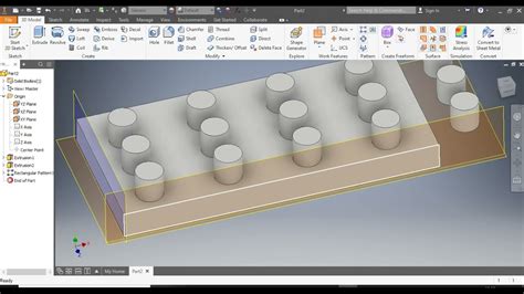 Pattern Tool In Inventor Youtube