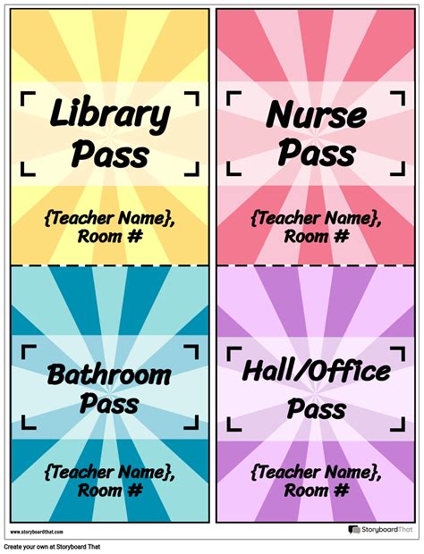 Template For School Office Pass