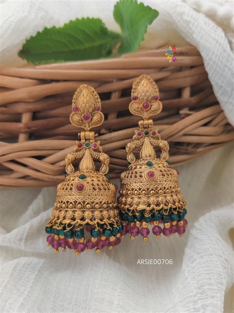 Long Dual Peacock Jhumkas Arshis Buy Traditional And Fashion South