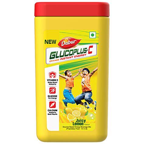 Buy Dabur Health Drink Gluco Plus C Energy Boost Lemon 400 Gm Online At