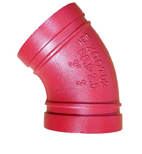 Sdsx Ductile Iron Grooved Fitting Elbow FM UL For Fire Fighting