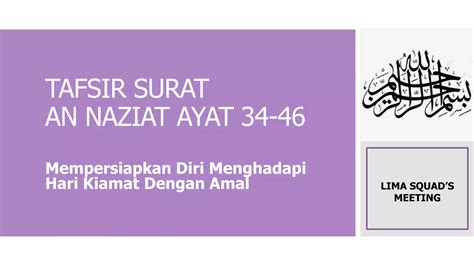 TAFSIR SURAT An Naziat 34 46 Pptx