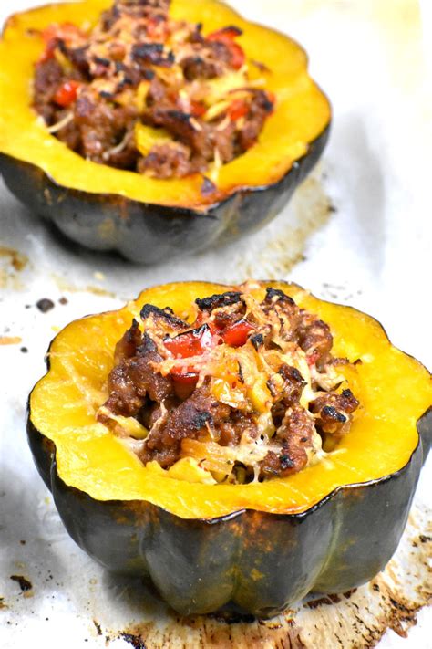 Sausage Stuffed Acorn Squash Gypsyplate