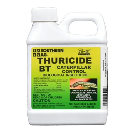 Thuricide® Bt Caterpillar Control Southern Agricultural Insecticides Inc