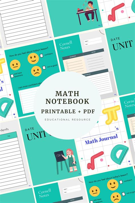 Math Notebook Printable PDF Includes Title Page Table Of Contents