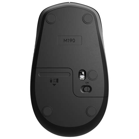 Logitech M190 Full Size Curve Wireless Mouse Charcoal Easetec