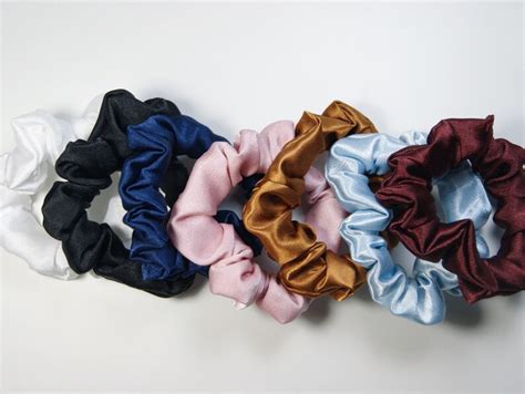 Silk Satin Skinny Scrunchies Silk Scrunchies Hair Ties Etsy