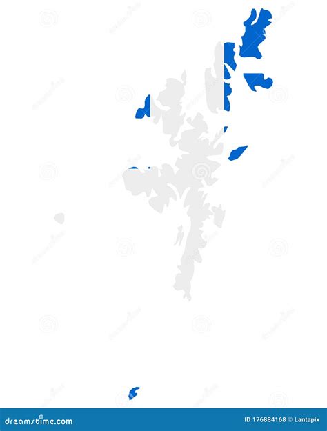 Flag In Map Of The Shetland Islands Stock Vector Illustration Of