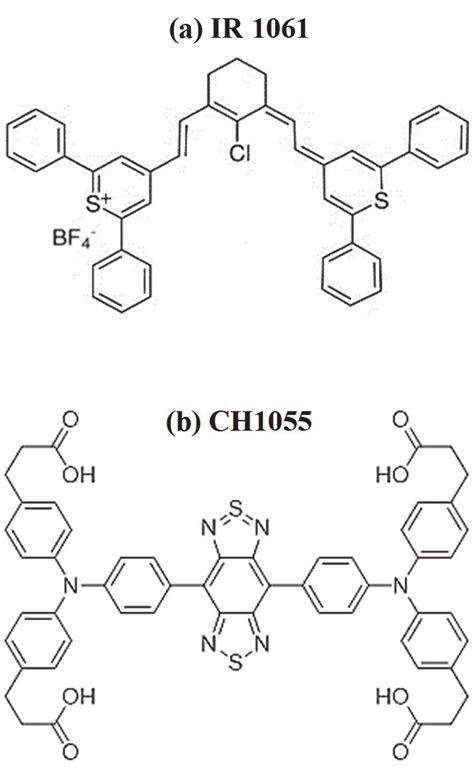 Chemical Structures Of Typical NIR Dyes Emitting Over 1000 Nm A IR