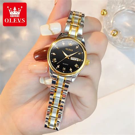 Olevs Quartz Watch For Women Classic Leisure Stainless Steel