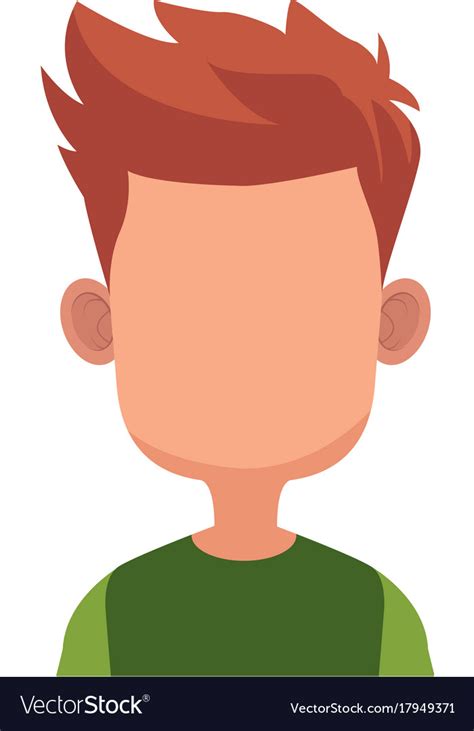 Boy Faceless Cartoon Royalty Free Vector Image