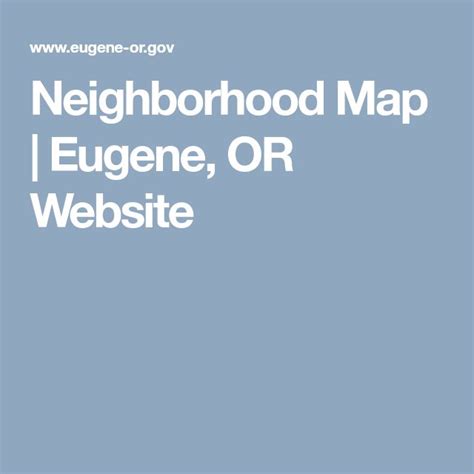 Neighborhood Map | Eugene, OR Website