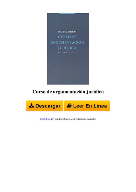 Pdf Curso De Argumentación Jurídica Manuel Atienza